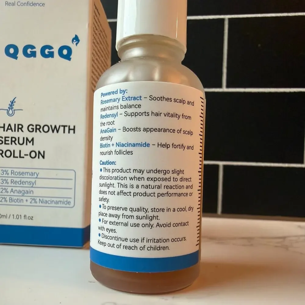 QGGQ Hair Growth Serum Roll-On Open Box